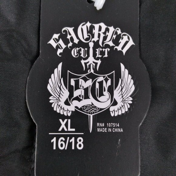 NEW Sacred Cult Boys Blue Black Full-Zip Coat Kids Insulated Jacket Sz XL 16/18 - Picture 4 of 8